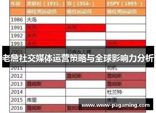 老詹社交媒体运营策略与全球影响力分析 老詹社交媒体运营策略与全球影响力分析
